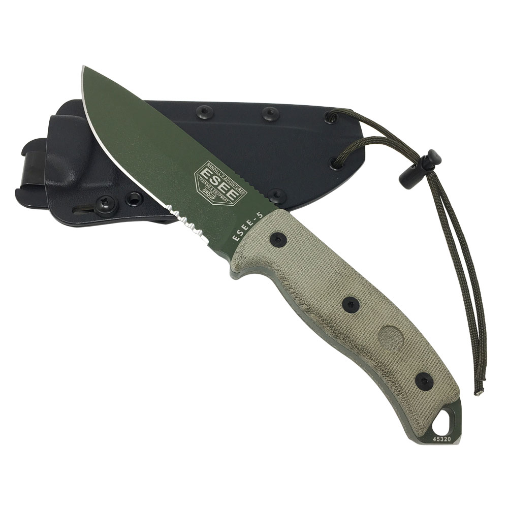 Sheath w/ Clip Plate Authentic ESEE JUNGLAS-E Survival Knife 