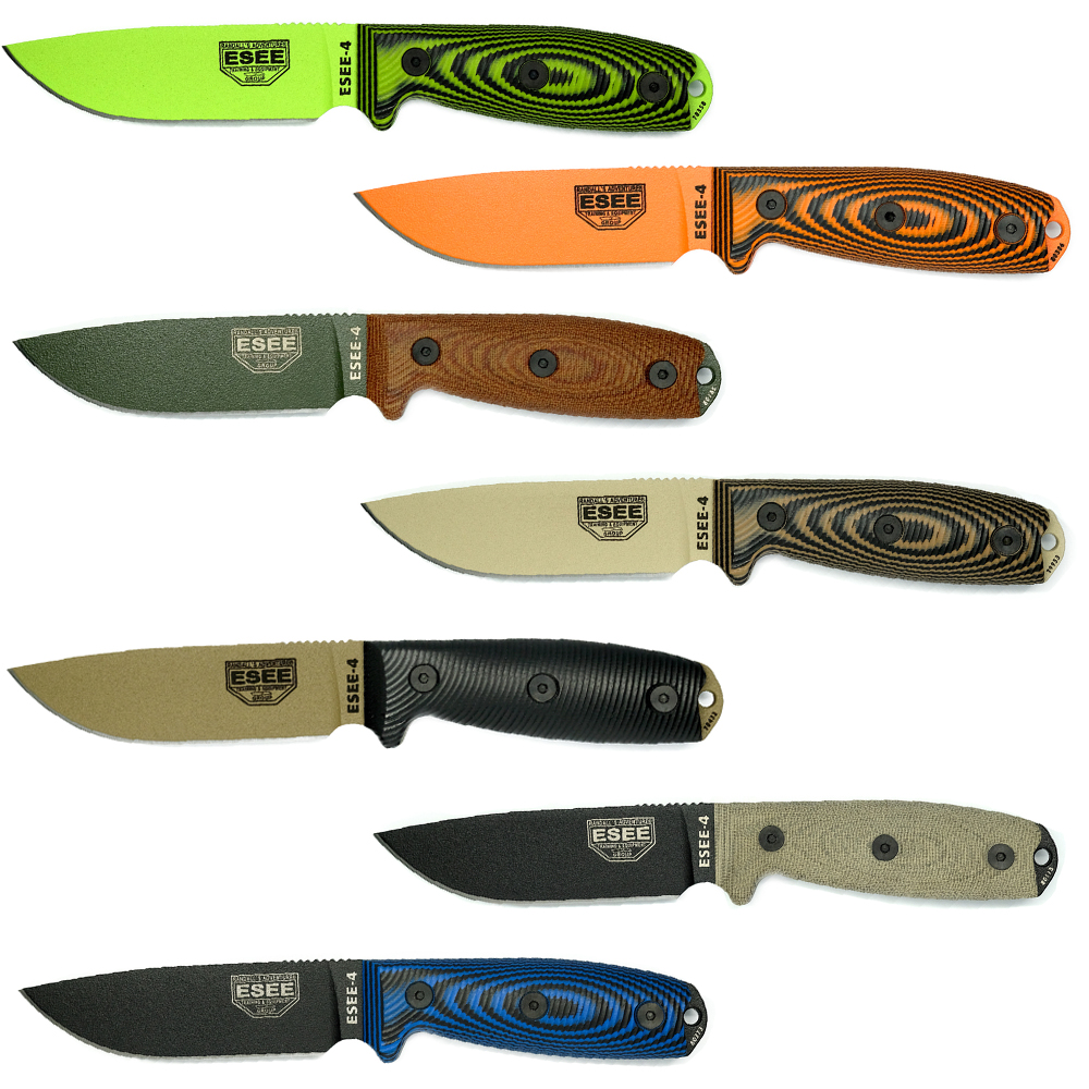 Esee 4 1095 Carbon Steel 3d Handle Black Sheath Esee Edge Esee 4 1095 Carbon Steel 3d Handle Black Sheath Esee Edge